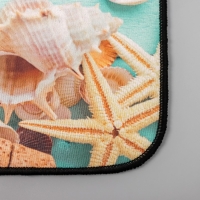 Набор ковриков для ванной и туалета Доляна &laquo;Ракушки&raquo;, 2 шт: 40&times;45, 45&times;75 см