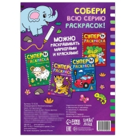 Суперраскраска &laquo;Весёлый зоопарк&raquo;, 68 стр., формат А4