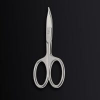 Ножницы маникюрные &laquo;Premium&raquo;, загнутые, широкие, заострённые, 9,5 см, на блистере, цвет серебристый