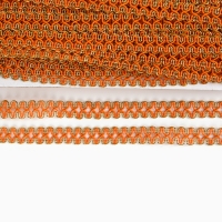 Тесьма оранжевая с золотом, 1,5 см, по 50 м
