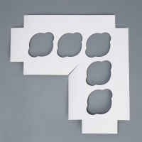 Коробка для капкейков и бенто-торта, кондитерская упаковка &laquo;Цветочный паттерн&raquo;, 25 х 25 х 10 см