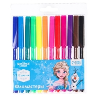 Фломастеры, 12 цветов, "Эльза", Холодное сердце Фломастеры, 12 цветов, "Эльза", Холодное сердце