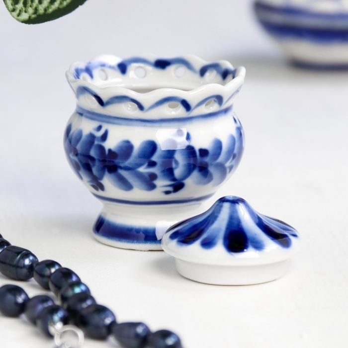 Лампада, настольная, 5,5×6 см, гжель Лампада, настольная, 5,5×6 см, гжель