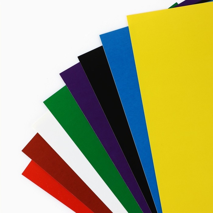 Картон цветной двусторонний А4 8 листов 8 цветов мелованный 230г/м&sup2; &laquo;1 сентября: БукиБяки&raquo;