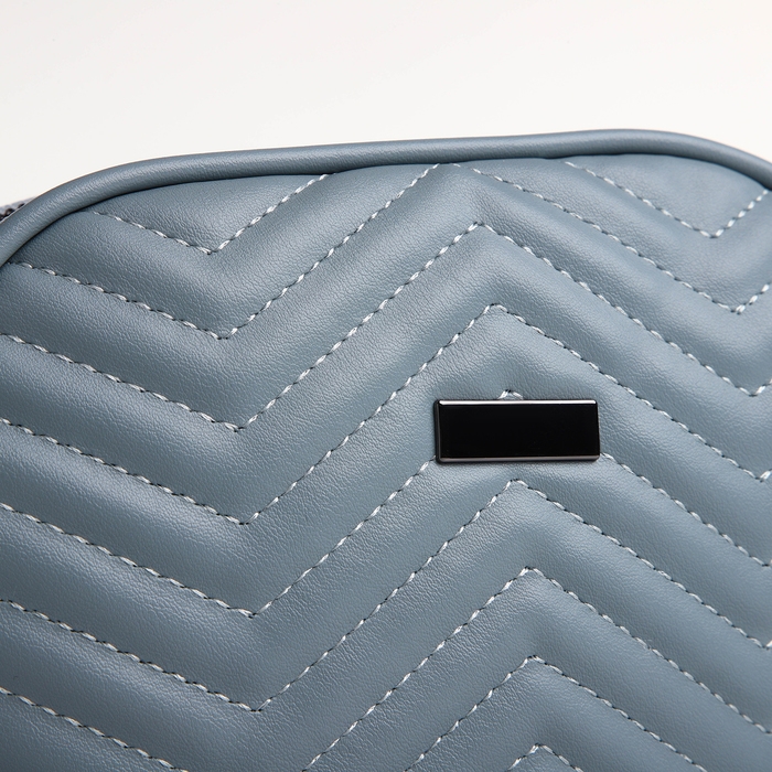 Сумка женская кросс-боди на молнии, цвет серо-синий Сумка женская кросс-боди на молнии, цвет серо-синий