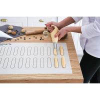 Армированный коврик для выпечки KONFINETTA &laquo;Эклер&raquo;, силикон, 40&times;60 см, 0,4 мм, цвет белый