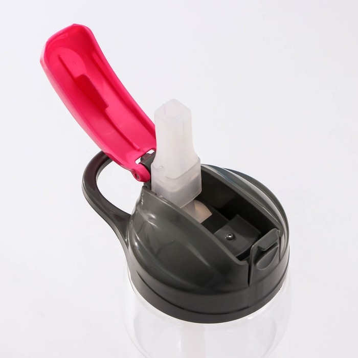 Бутылка с трубочкой &laquo;Глория&raquo;, 700 мл, 9,5&times;7,6&times;24 см, тритан, цвет МИКС