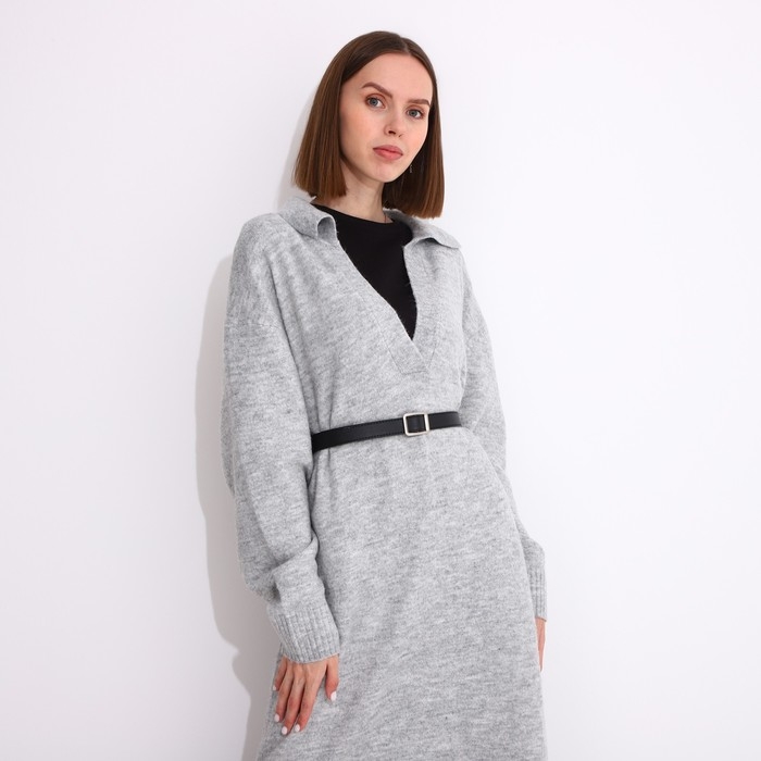 Ремень женский, ширина 2,4 см, пряжка металл, цвет чёрный Ремень женский, ширина 2,4 см, пряжка металл, цвет чёрный