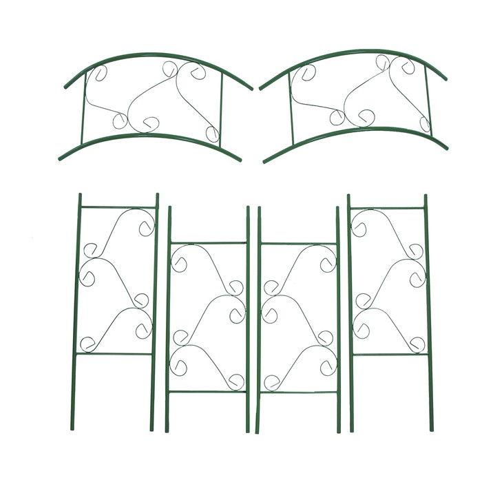 Арка садовая, разборная, 240 &times; 120 &times; 36 см, металл, зелёная, &laquo;Вьюнок&raquo;