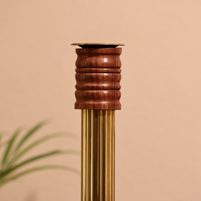 Подсвечник "Гаррет" 25 см, дерево шишам