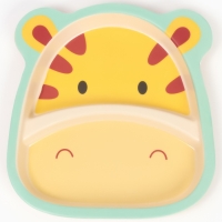 Набор детской посуды из бамбука &laquo;Жирафик&raquo;, 5 предметов: тарелка, миска, стакан, столовые приборы