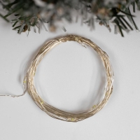 Гирлянда &laquo;Нить&raquo; 2 м роса, IP20, серебристая нить, 20 LED, свечение белое, USB