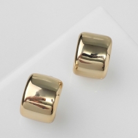 Серьги пластик &laquo;Круг&raquo; муза, цвет золото