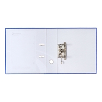 Папка-регистратор А4, 75 мм, Calligrata, ПВХ, тиснение "лен", металлическая окантовка, карман на корешок, собранная, синяя, микс