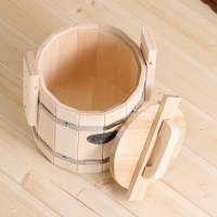 Кадка-бочка для засолки из липы, 5 л, нержавеющий обруч, с крышкой, "Добропаровъ" Кадка-бочка для засолки из липы, 5 л, нержавеющий обруч, с крышкой, "Добропаровъ"