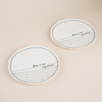 Набор тарелок фарфоровых SL Home &laquo;Милый дом&raquo;, d=21 см, цвет белый