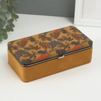 Шкатулка кожзам для украшений "Пальмовые листья" пробка 10х18х6 см Шкатулка кожзам для украшений "Пальмовые листья" пробка 10х18х6 см