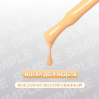 Гель лак для ногтей &laquo;SIMPLE&raquo;, 3-х фазный, 10 мл, LED/UV, цвет (206)
