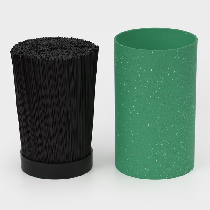 Подставка для ножей с наполнителем Доляна &laquo;Зефир&raquo;, 11&times;18 см, цвет зелёный