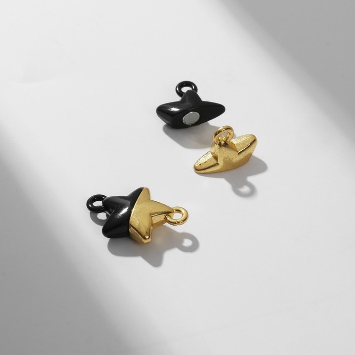 Замок магнитный «Звезда» (набор 2 шт.), цвет чёрно-золотой Замок магнитный «Звезда» (набор 2 шт.), цвет чёрно-золотой