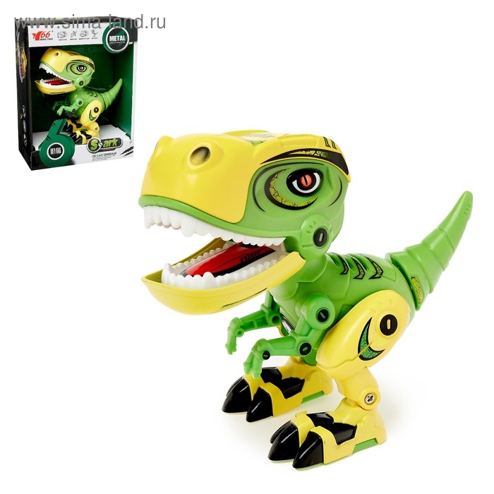 Робот динозавр &laquo;Минизаврик&raquo;, интерактивный: реагирует на касания, звук, свет, на батарейках, цвета МИКС