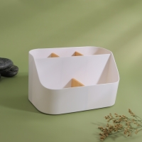 Органайзер для хранения &laquo;BAMBOO&raquo;, 5 секций, передвижные секции, 18,5 &times; 11,5 &times; 10,6 см, цвет белый