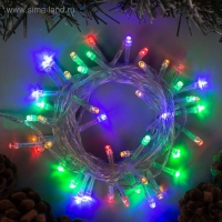 Гирлянда &laquo;Нить&raquo; 5 м, IP20, прозрачная нить, 50 LED, свечение мульти, 8 режимов, 220 В
