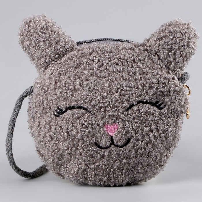 Сумка детская мягкая Сумка детская мягкая "Зайчонок", 15*13 см, серый цвет