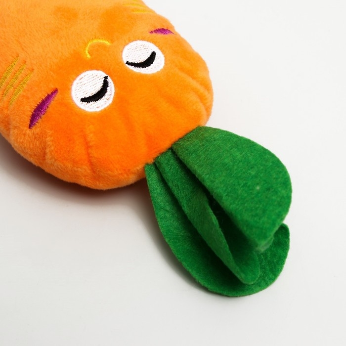 Игрушка для собак «Морковка» с пищалкой, 18 см, оранжевая Игрушка для собак «Морковка» с пищалкой, 18 см, оранжевая