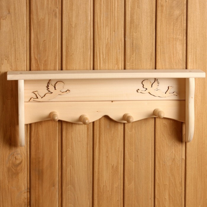 Полка-вешалка &laquo;Уют-Ангелы&raquo; 55&times;22&times;8см