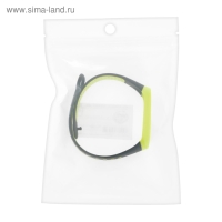 Ремешок для фитнес-браслета Mi Band 3/4 Luazon, с перфорацией, черно-зеленый