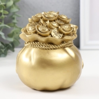 Нэцкэ полистоун под бронзу "Мешок с большой китайской монетой" 10,5х10.5х12 см Нэцкэ полистоун под бронзу "Мешок с большой китайской монетой" 10,5х10.5х12 см