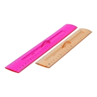 Набор линеек 2 штуки, Calligrata 20/25 см, с держателем, прозрачные, МИКС Набор линеек 2 штуки, Calligrata 20/25 см, с держателем, прозрачные, МИКС