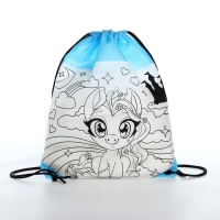 Мешок для обуви под раскраску &laquo;Пони&raquo; 34х40 см, спанбонд