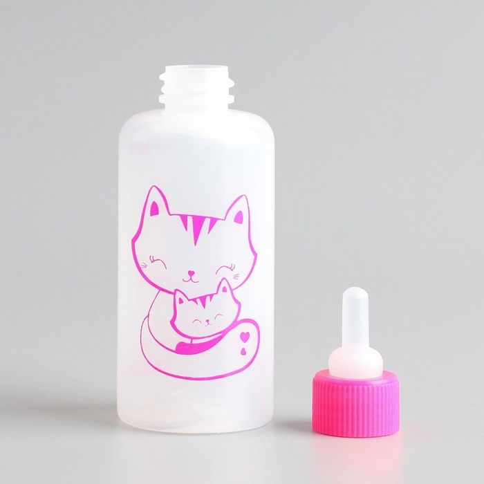 Набор для вскармливания &laquo;Пушистое счастье&raquo; для котят, 60 мл, с 4 сосками и ёршиком