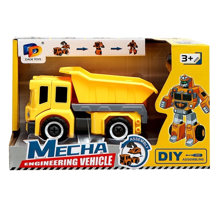 Конструктор винтовой &laquo;Самосвал&raquo;, 2 в 1 робот-машина