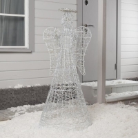 Светодиодная фигура «Ангел» 65 × 140 × 65 см, металл, 31 В, мерцание, свечение тёплое белое Светодиодная фигура «Ангел» 65 × 140 × 65 см, металл, 31 В, мерцание, свечение тёплое белое