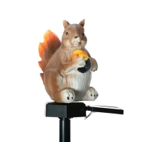Садовый светильник на солнечной батарее &laquo;Белочка с орешком&raquo;, 41 см, 1 LED, свечение тёплое белое