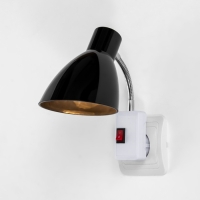 Бра в розетку "Классика" 1х10Вт Е27 черный 10х14,5х25 см Бра в розетку "Классика" 1х10Вт Е27 черный 10х14,5х25 см