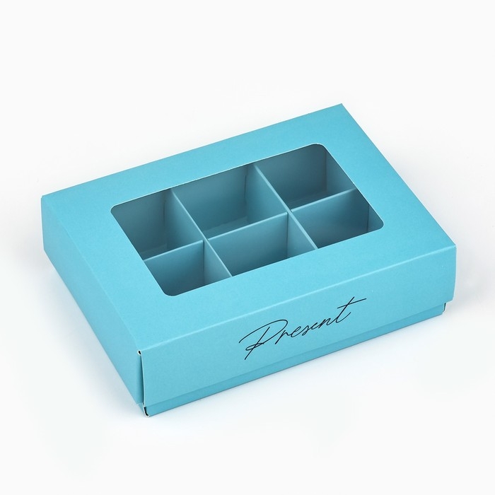 Коробка складная под 6 конфет «Тиффани», 13,5 х 9,8 х 3,8 см Коробка складная под 6 конфет «Тиффани», 13,5 х 9,8 х 3,8 см