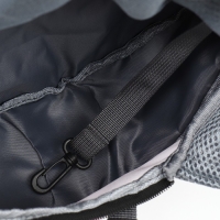 Сумка-переноска "Слинг" с креплением для ошейника, 45 х 11 х 24 см, бело-серая Сумка-переноска "Слинг" с креплением для ошейника, 45 х 11 х 24 см, бело-серая