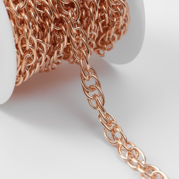 Цепочка для сумки, железная, 9,15 &times; 6 мм, 3 &plusmn; 0,1 м цвет золотой