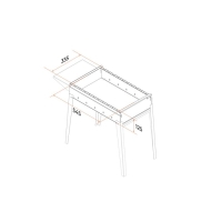 Мангал "Классика 600" 84,6 х 38 х 60,7 см, 2 мм, складные ножки, боковая полка