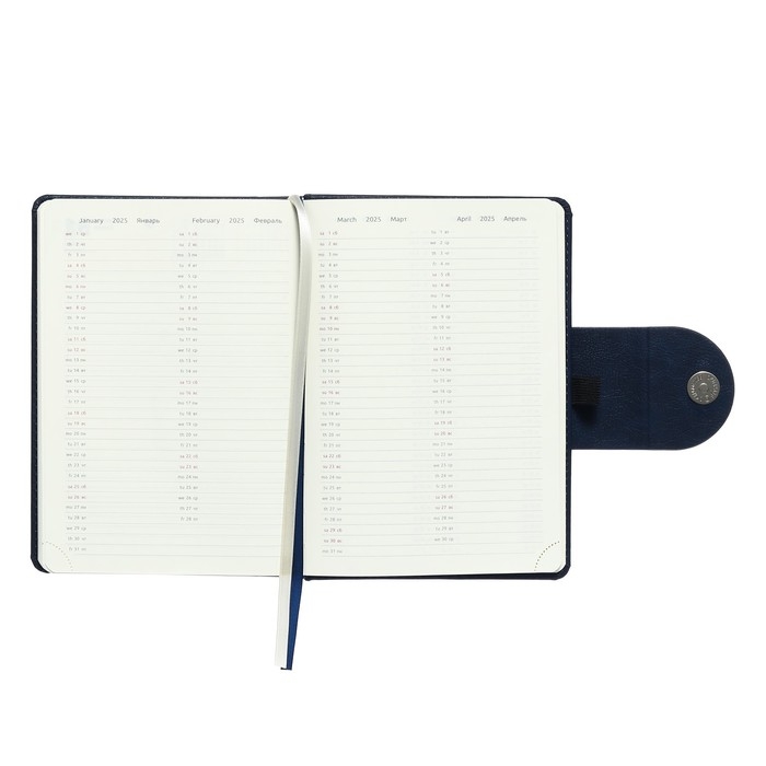 Ежедневник датированный 2024 A5 176 листов, deVENTE.Norwich, твёрдая обложка с поролоном из искусственной кожи, ляссе, кремовый блок 70 г/м2, синий Ежедневник датированный 2024 A5 176 листов, deVENTE.Norwich, твёрдая обложка с поролоном из искусственной кожи, ляссе, кремовый блок 70 г/м2, синий