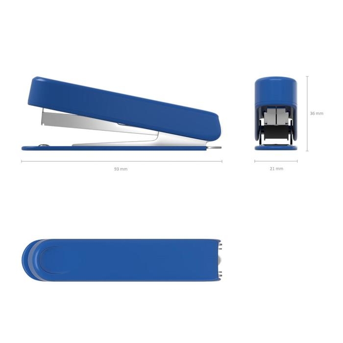 Степлер ErichKrause № 10, до 15 листов, встроенный антистеплер, вмещает до 50 скоб, глубина закладки бумаги до 51 мм, микс