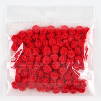 Набор деталей для декора &laquo;Бомбошки&raquo;, 100 шт., размер одной шт. &mdash; 1 см, цвет красный