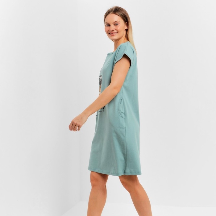 Платье домашнее женское Wake up, цвет мята, размер 48