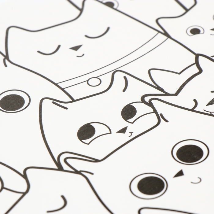 Магнит-раскраска многоразовая &laquo;Котики&raquo;, 14,8 &times; 21 см