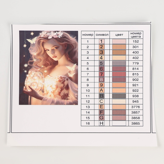 Алмазная мозаика с частичным заполнением на подрамнике &laquo;Лесная фея&raquo;, 20 х 30 см, с гирляндой