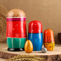 Матрёшка &laquo;Курочка Ряба&raquo;, сюжетная, 5 кукольная, 13,5 - 15 см., микс